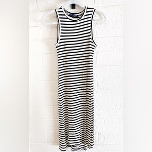 One Clothing LA, ribbed sleeveless striped midi dress, size Small